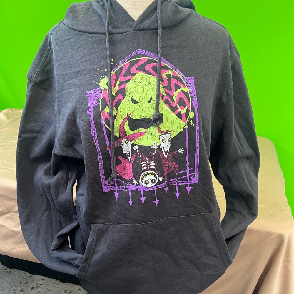 Disney Nightmare Before Christmas Oogie Boogie Hoodie Black Size L